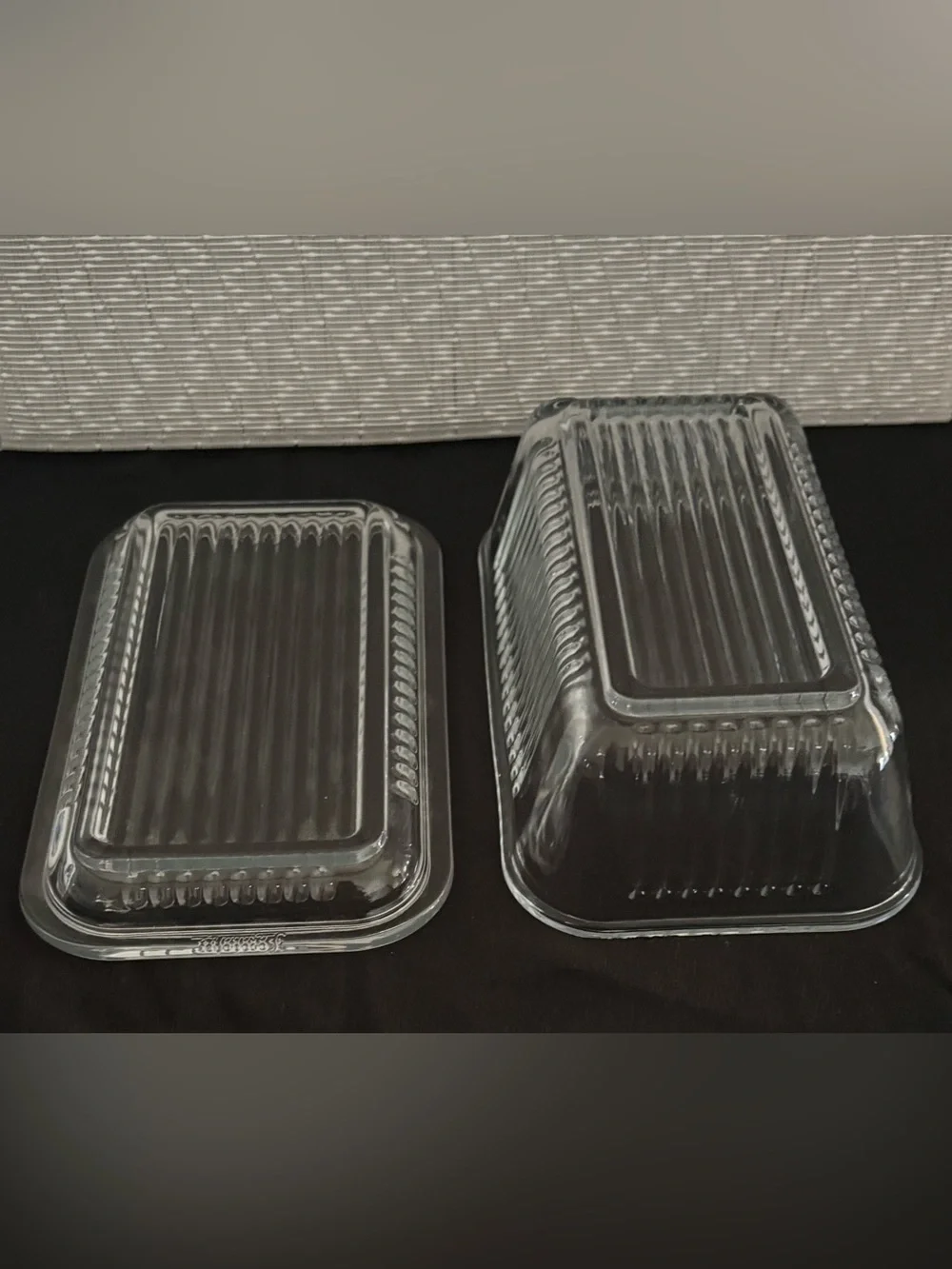 Vintage Pasabahce Ribbed Glass Butter Dish w/Lid or Versatile Food Storage - MCM